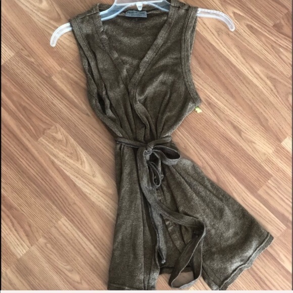 Michael Stars Wrap BrownTie Tunic - Picture 1 of 16